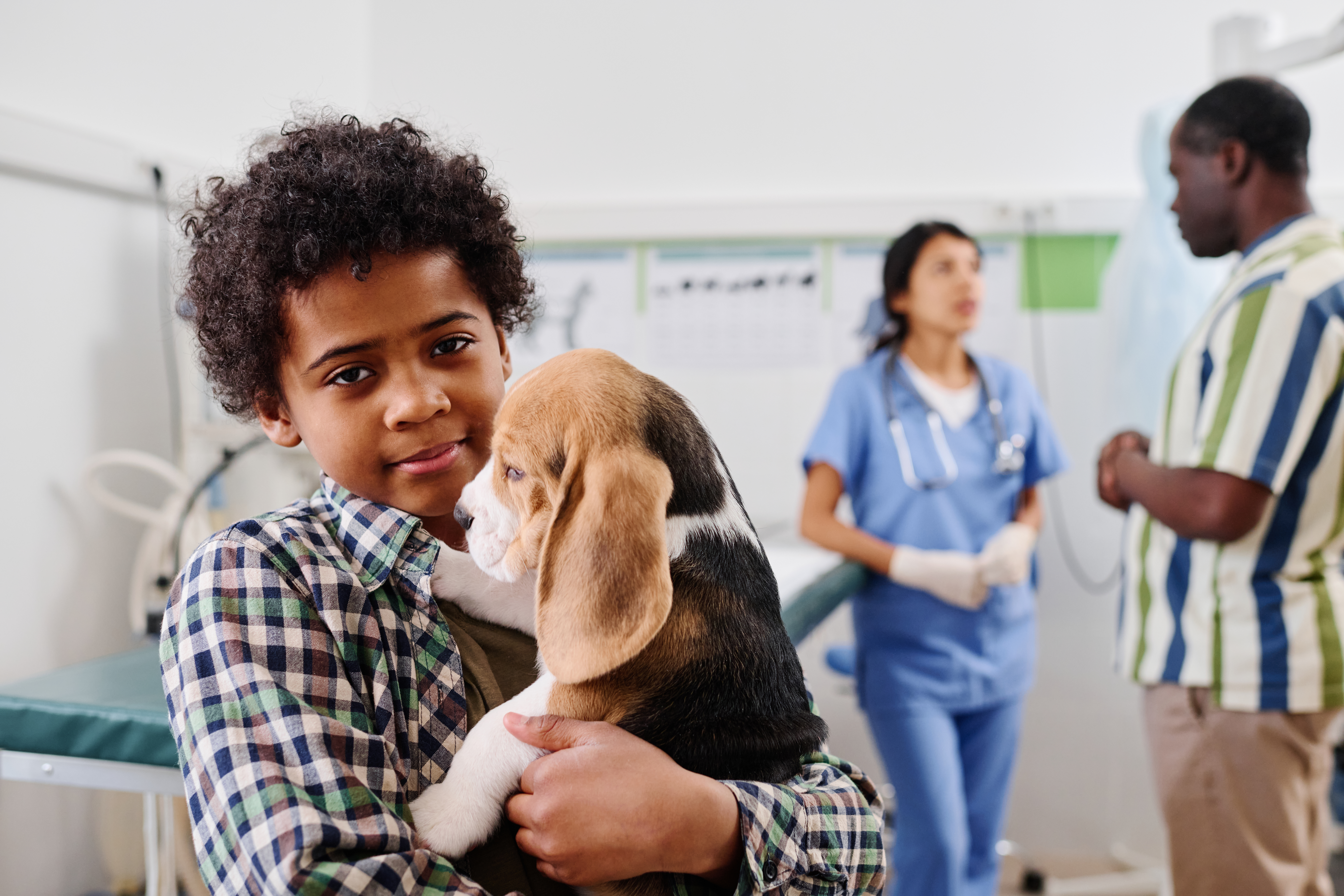 Care team with animals — Rotger Research Foundation